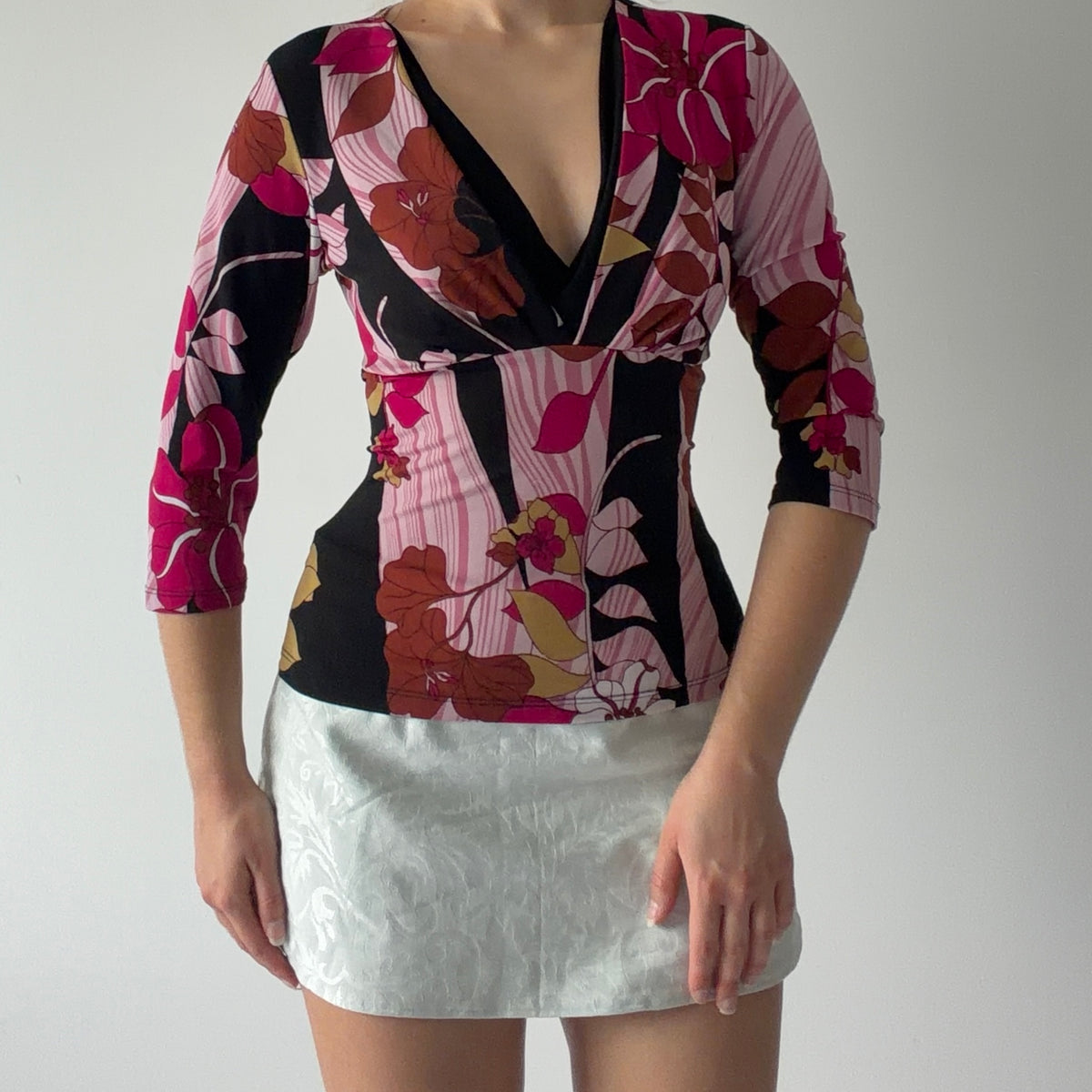 j.t.b 3/4 Sleeve Top | L