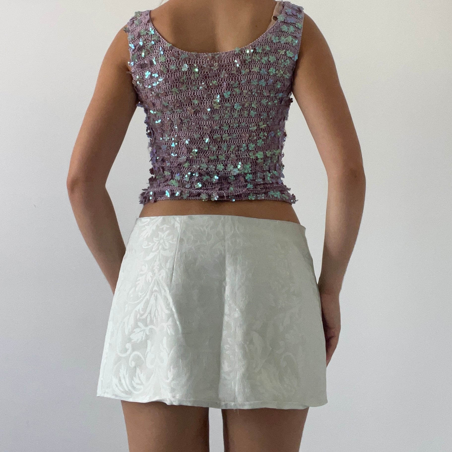 Sequin Crochet Top | XS