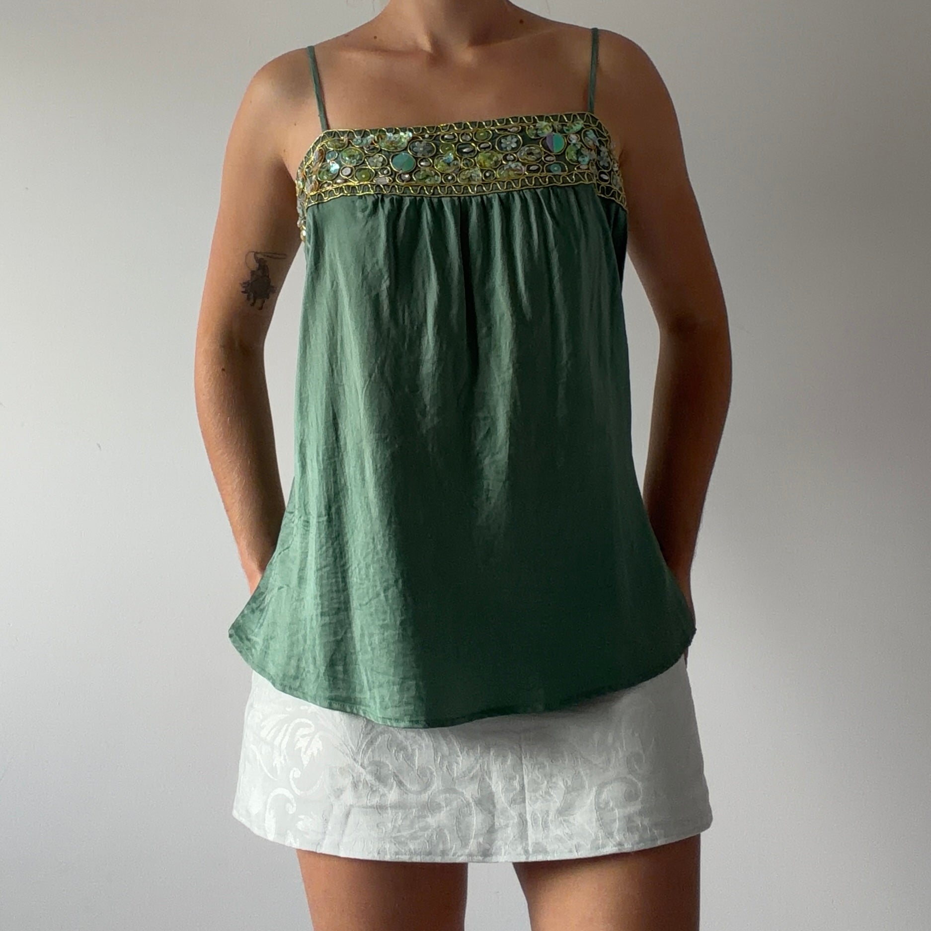 Warehouse Beaded Silk Cami | 16