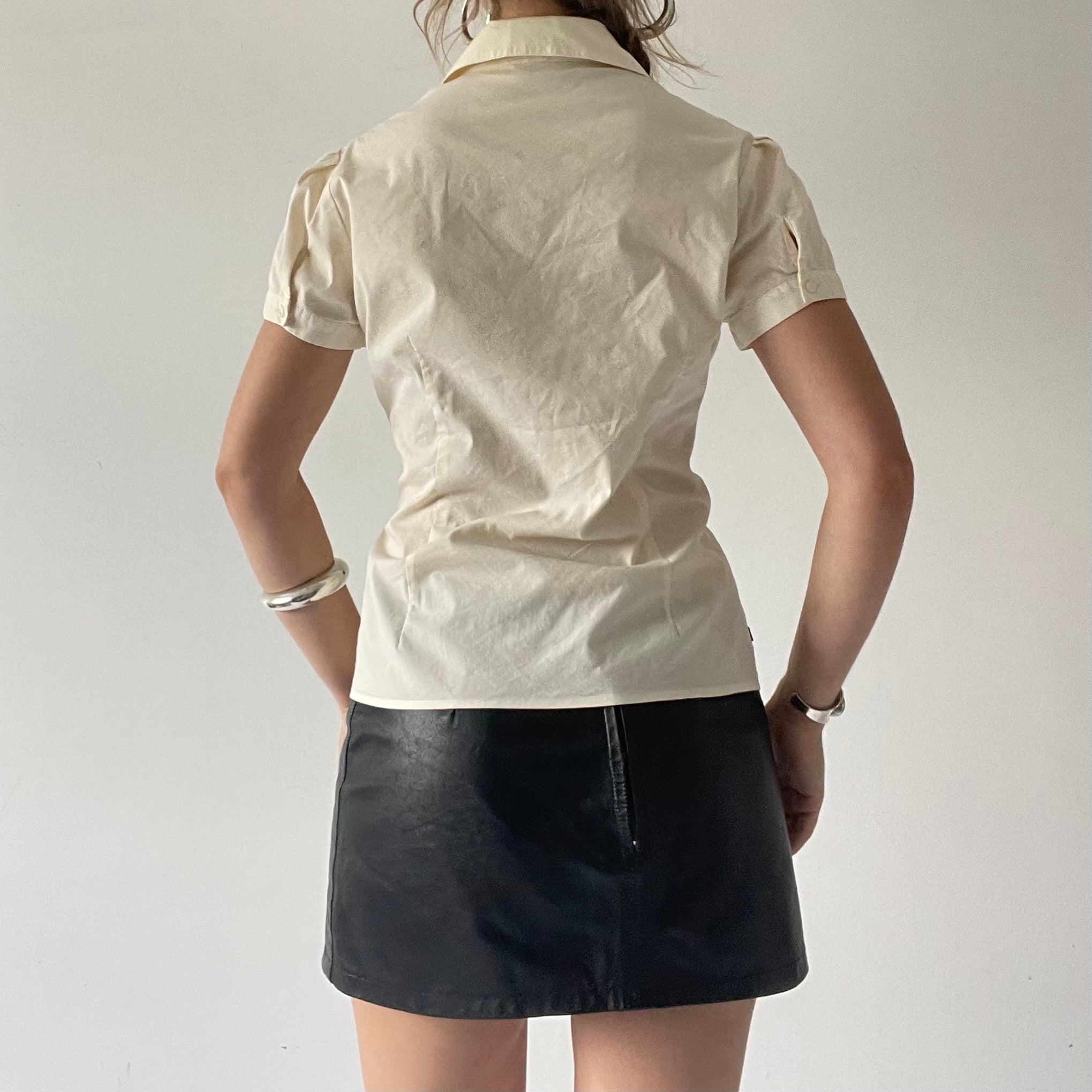 Cue Button Up Babydoll Shirt | 10-12