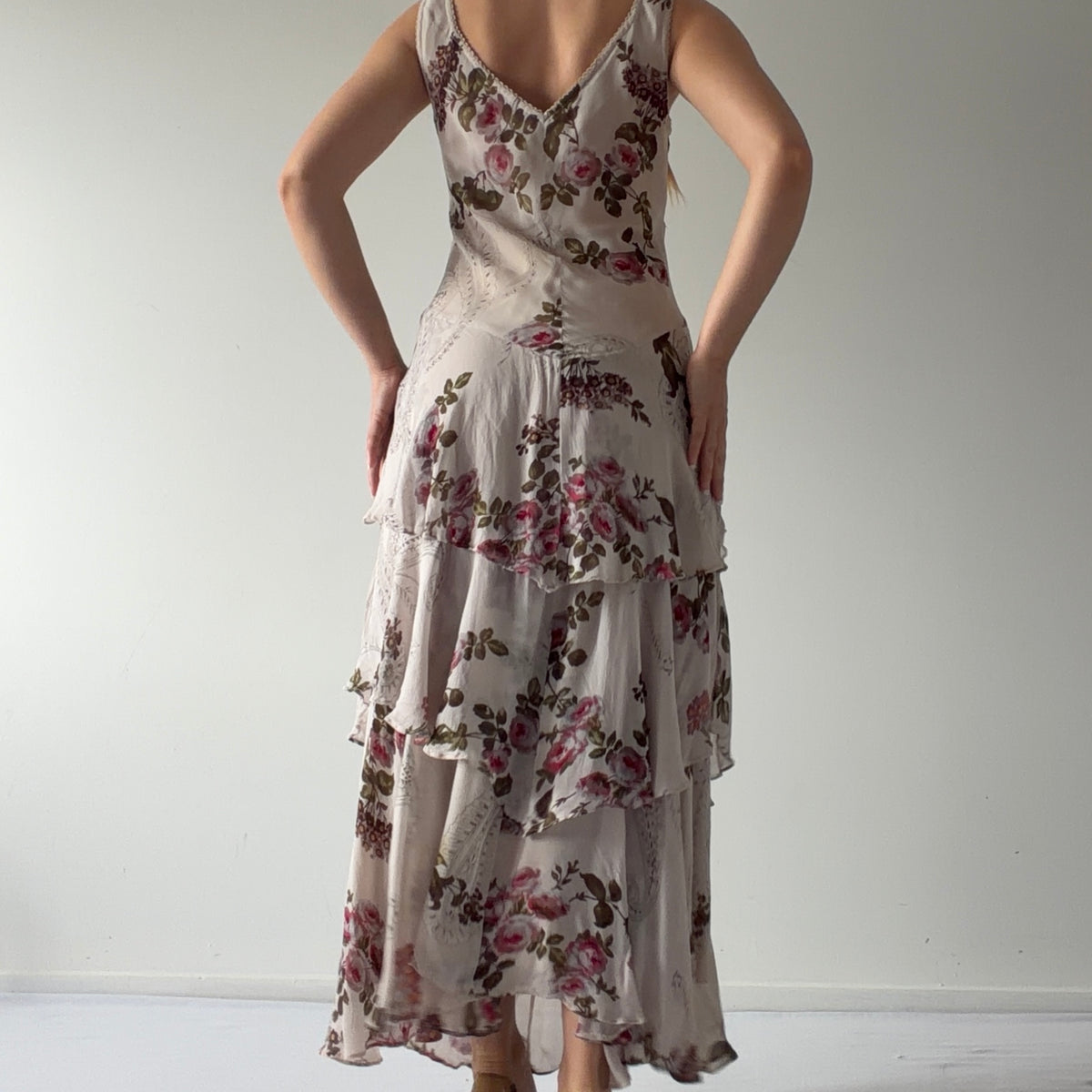 Majick Floral Ruffle Dress | L
