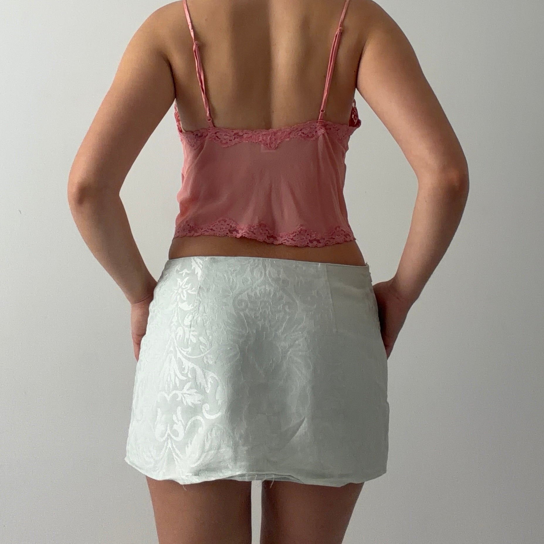 2000 Victoria's Secret Silk Top | Coral Pink | S