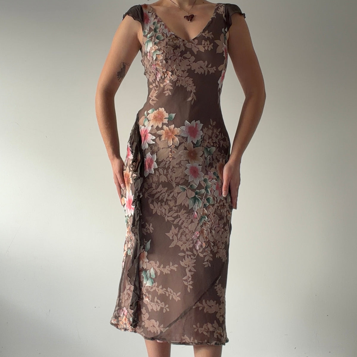 Monsoon Silk Floral Dress | XS-S