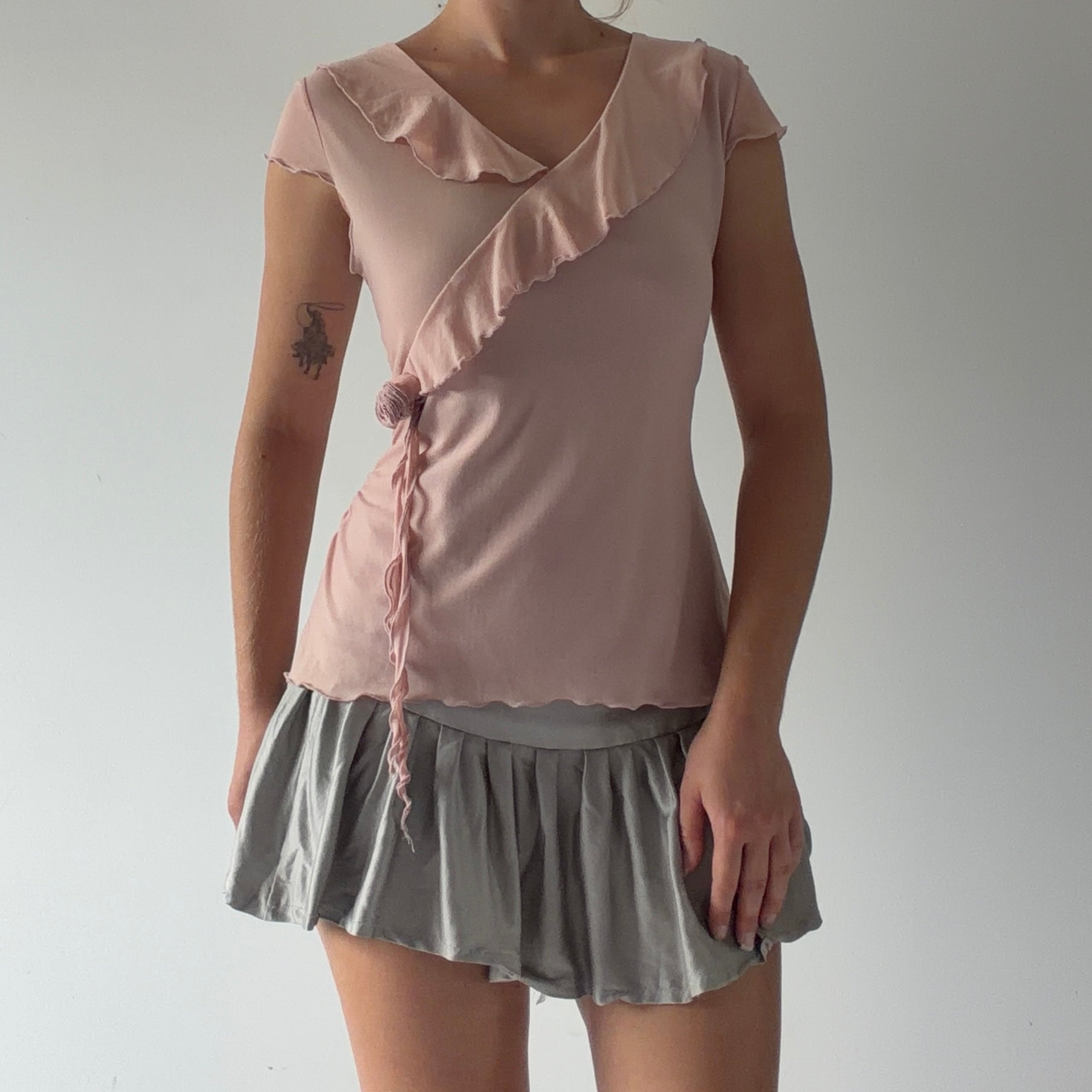 Crossroads Ruffle Rosette Top | 10-12