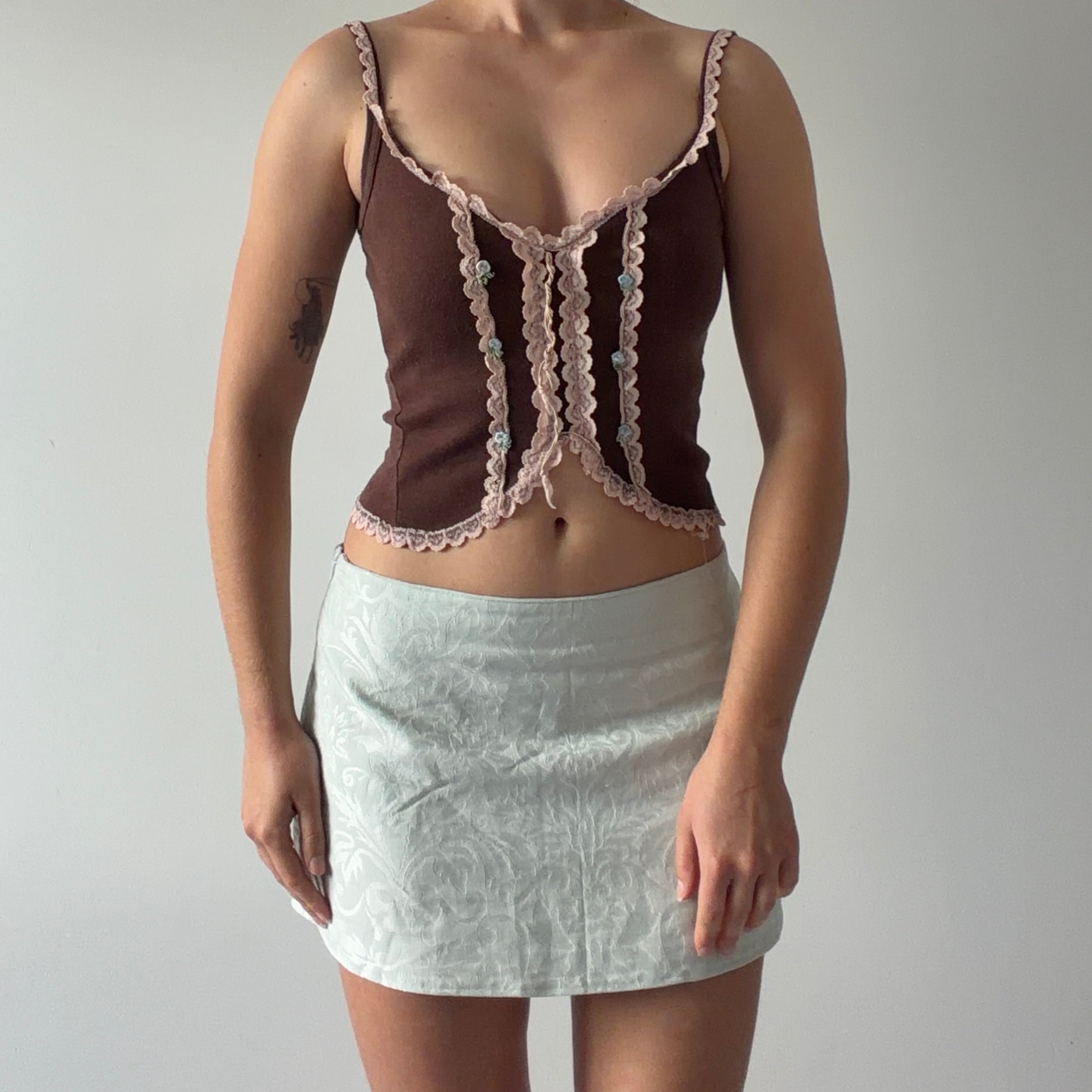 Lace Rosette Cami Top | XS