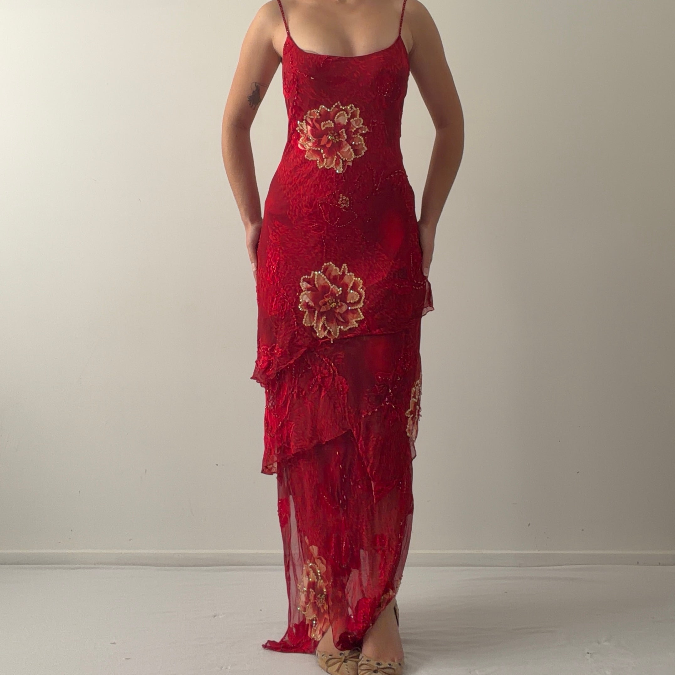 *Rare Sue Wong Nocturne Silk Beaded Dress | 10-12