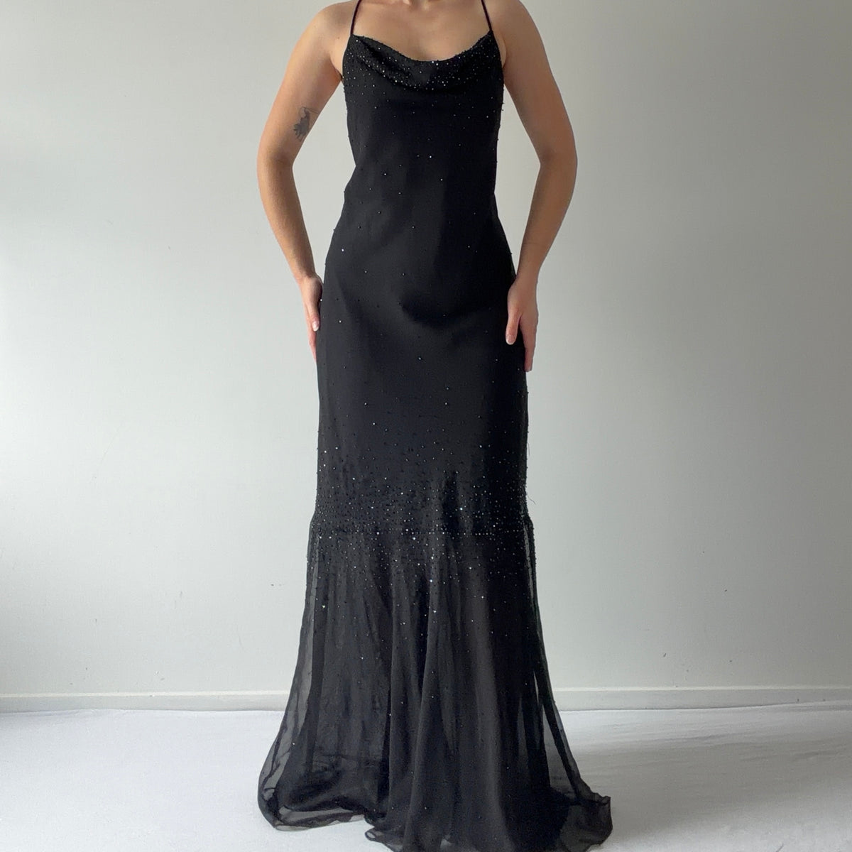 Chelsea Nites Beaded Dress | L