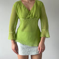 3/4 Babydoll Ruffle Top | L