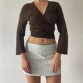 Silk Knit Wrap Tie Top | 8-10