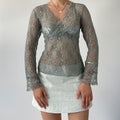 Mosaic Lace Babydoll Top | 8-10