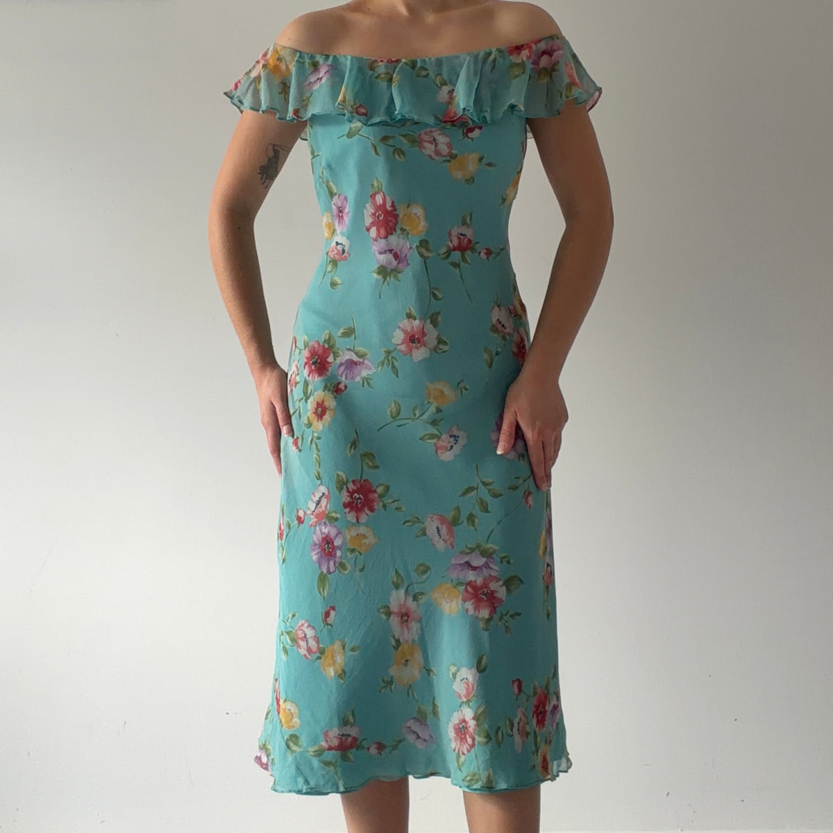 Ralph Lauren Silk Midi Dress | L
