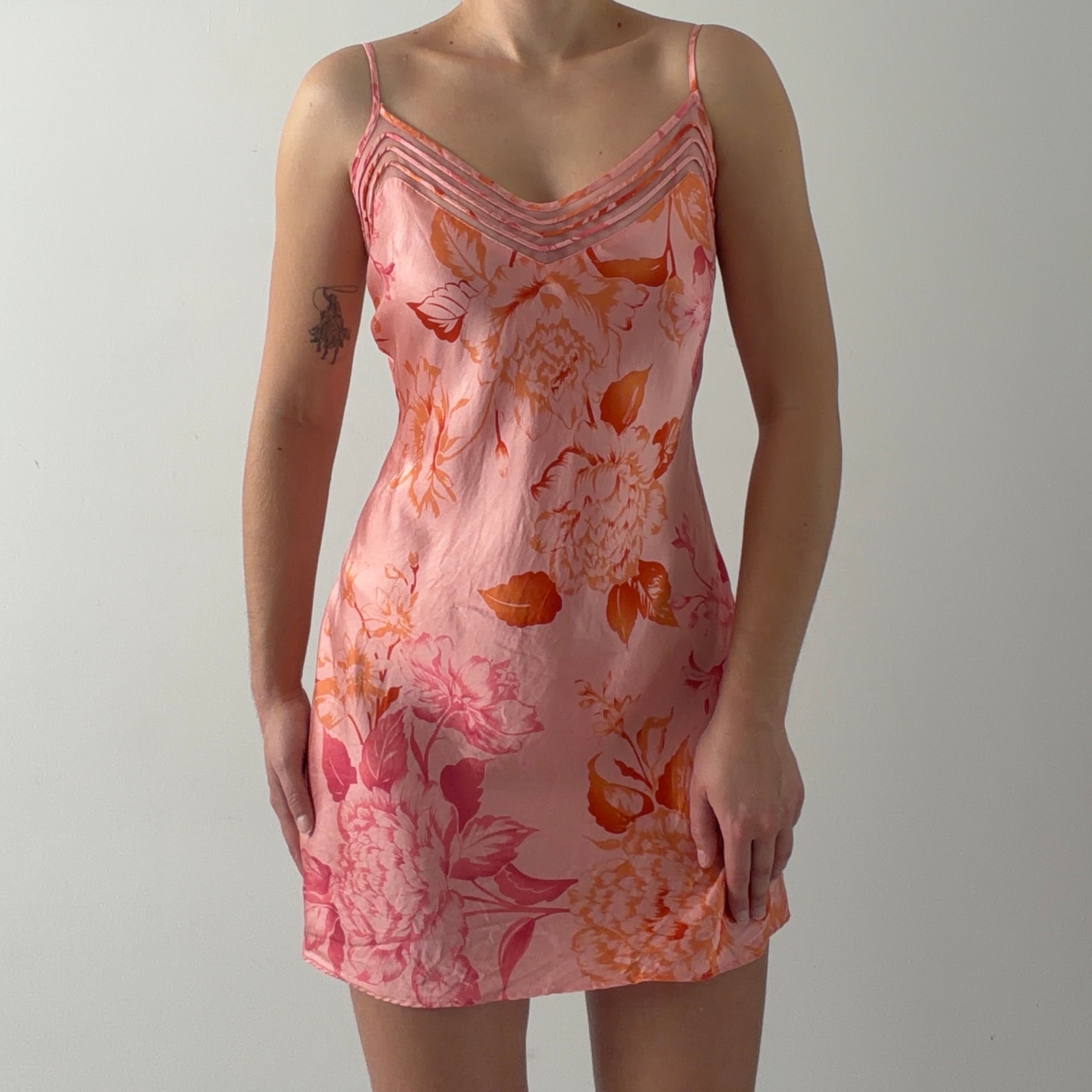 2001 Victoria's Secret Floral Silk Slip Dress | M