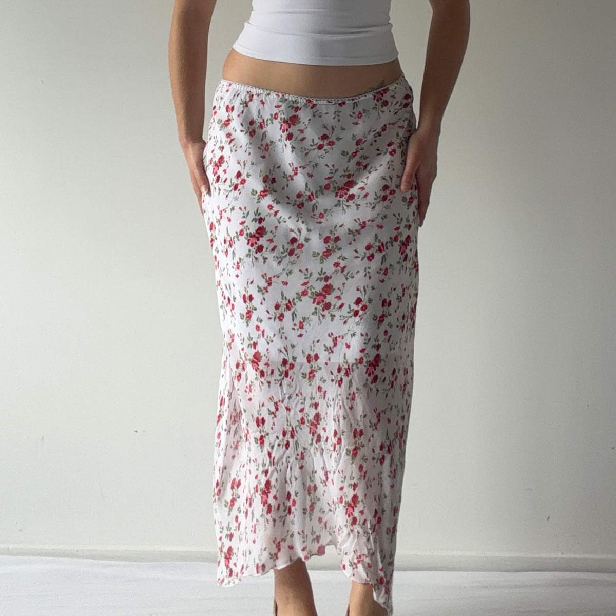 Y.O.U Floral Midi Skirt | M