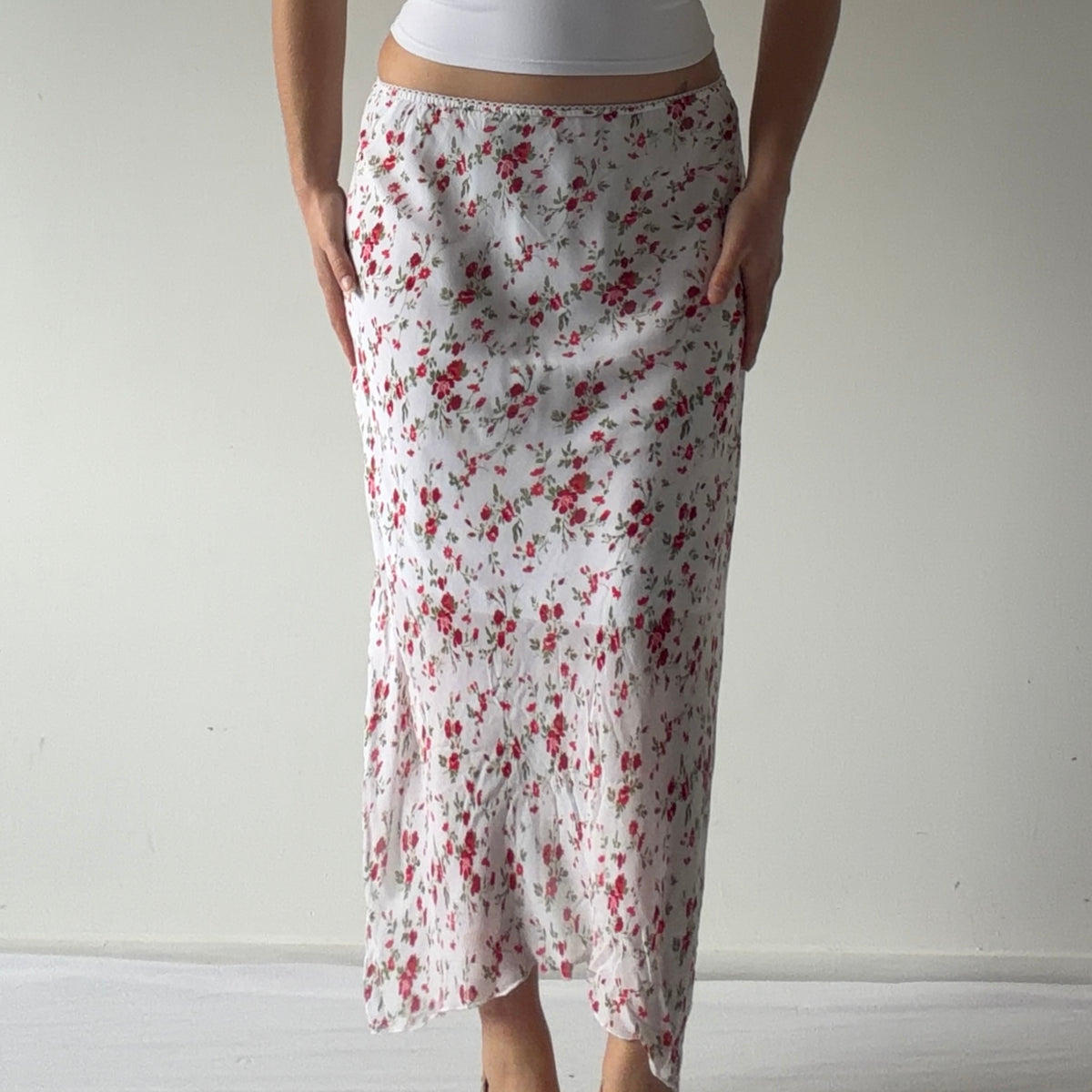 Y.O.U Floral Midi Skirt | M