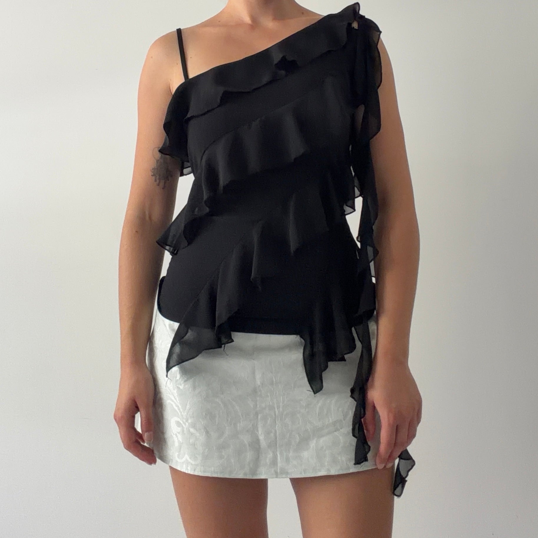Spiral Ruffle Cami | 10-12