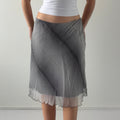 Hillard & Hanson Silk Midi Skirt | M