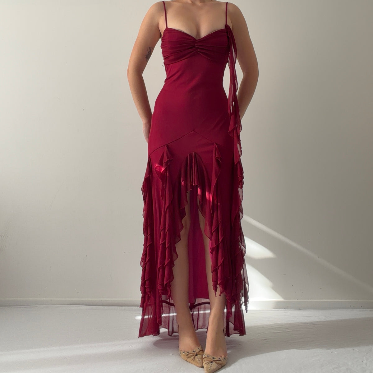 Jodi Kristopher Ruffle Dress | M