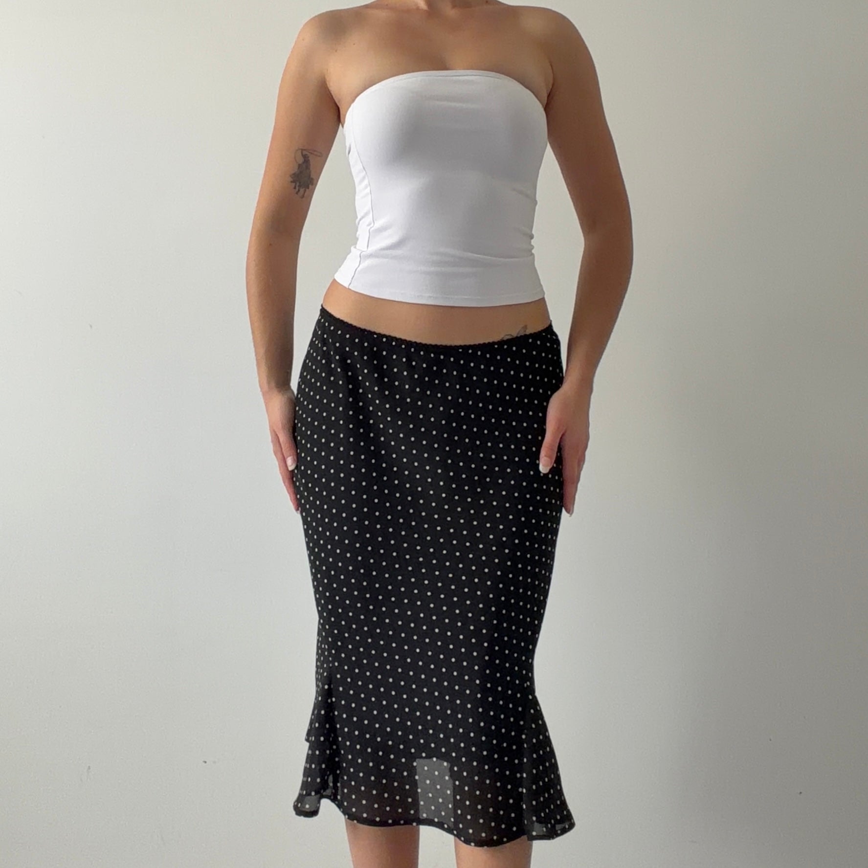 Reitmans Polka Dot Bias Skirt | 12-16
