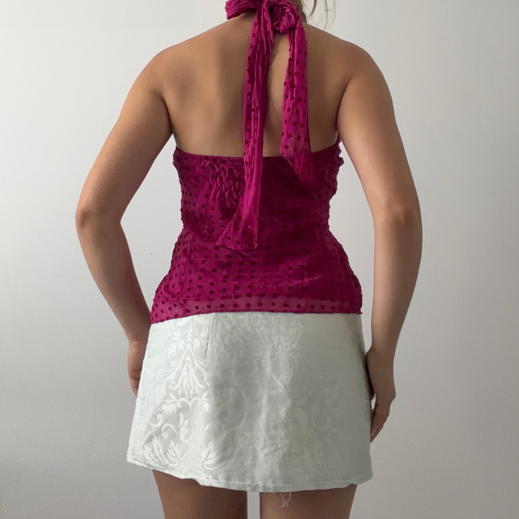 Mandolin Silk Halter Top | 6-8
