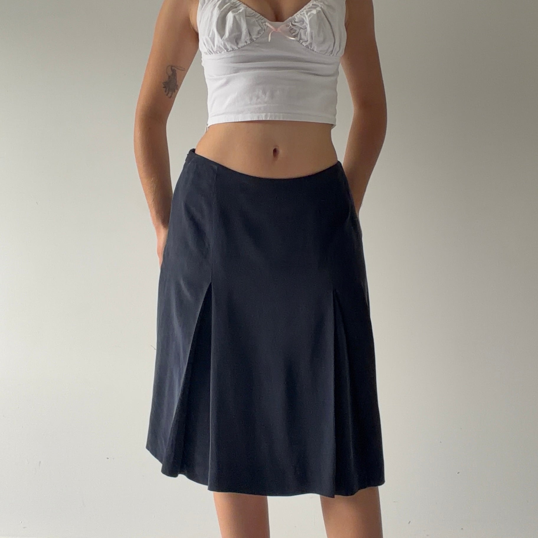 Liz Claiborne Silk Midi Skirt | 6-8