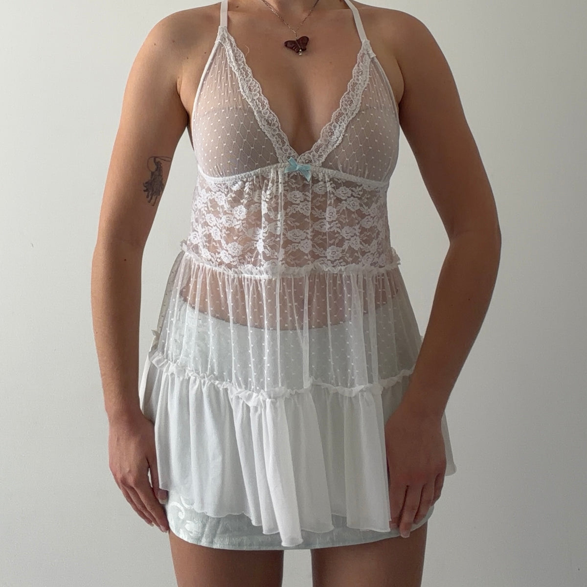 Gilligan & O'Malley Lace Babydoll Cami | S
