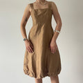 Silk Bubble Hem Midi Dress | 8-10