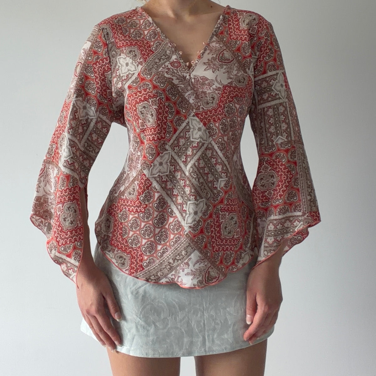 Giorgio Fiorlini Bell Sleeve Top | M