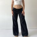 Linen Mid Rise Wide Leg Pants | 8-12