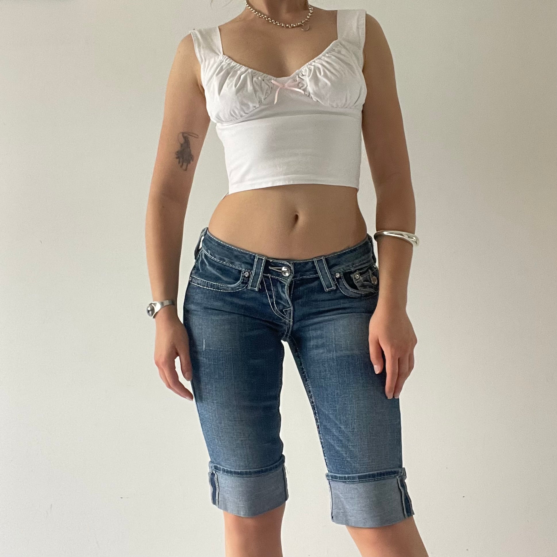 True Religion Denim Capri Shorts
