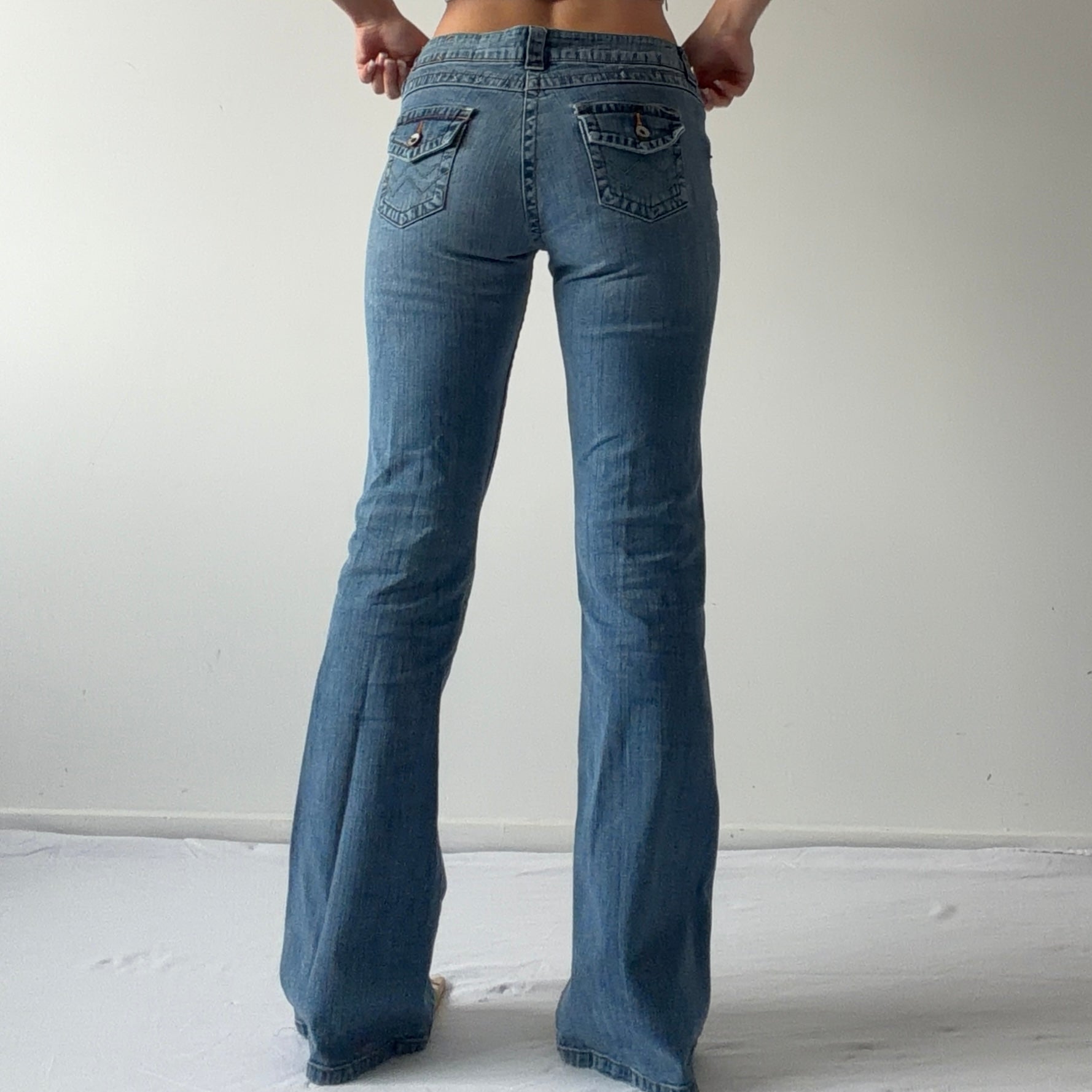 Texas Denim Low Rise Flare Jeans |
