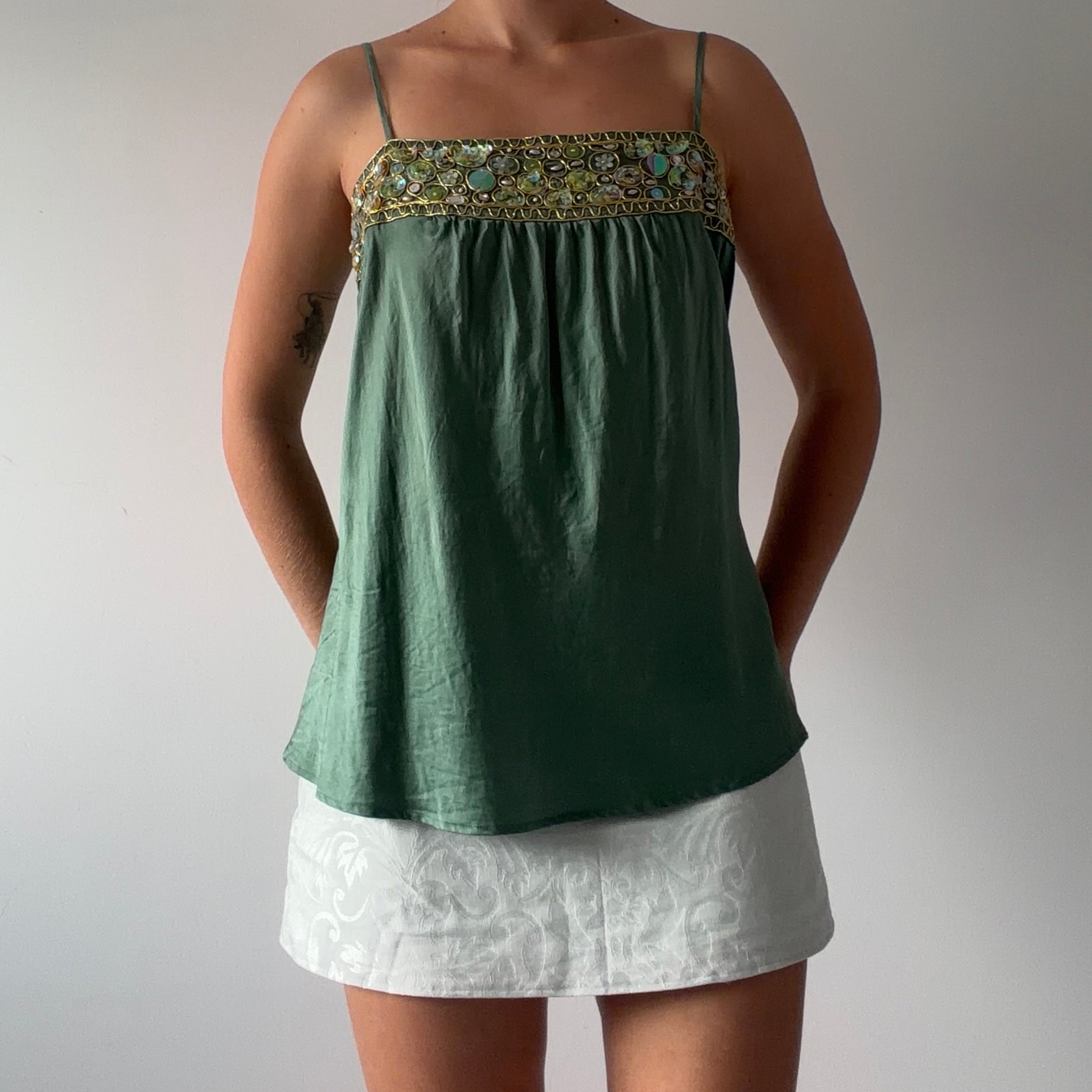 Warehouse Beaded Silk Cami | 16