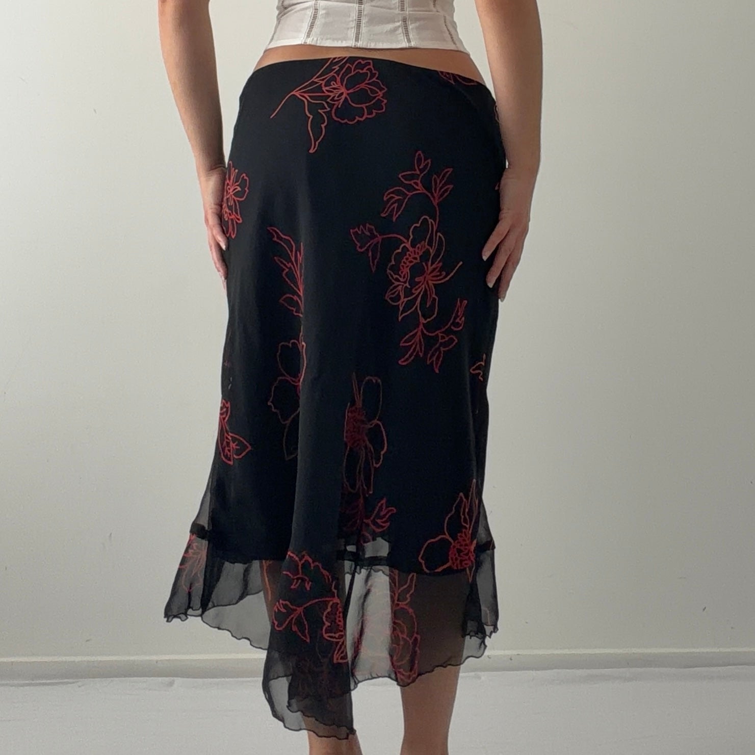 Giorgio Fiorlini Floral Midi Skirt | L