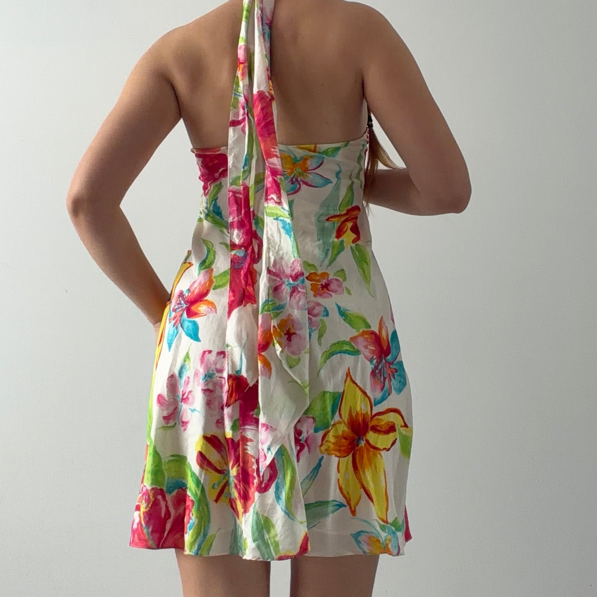 Ralph Lauren Silk Halter Dress | L