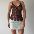 00s Sequinned Crochet Top | 8-10