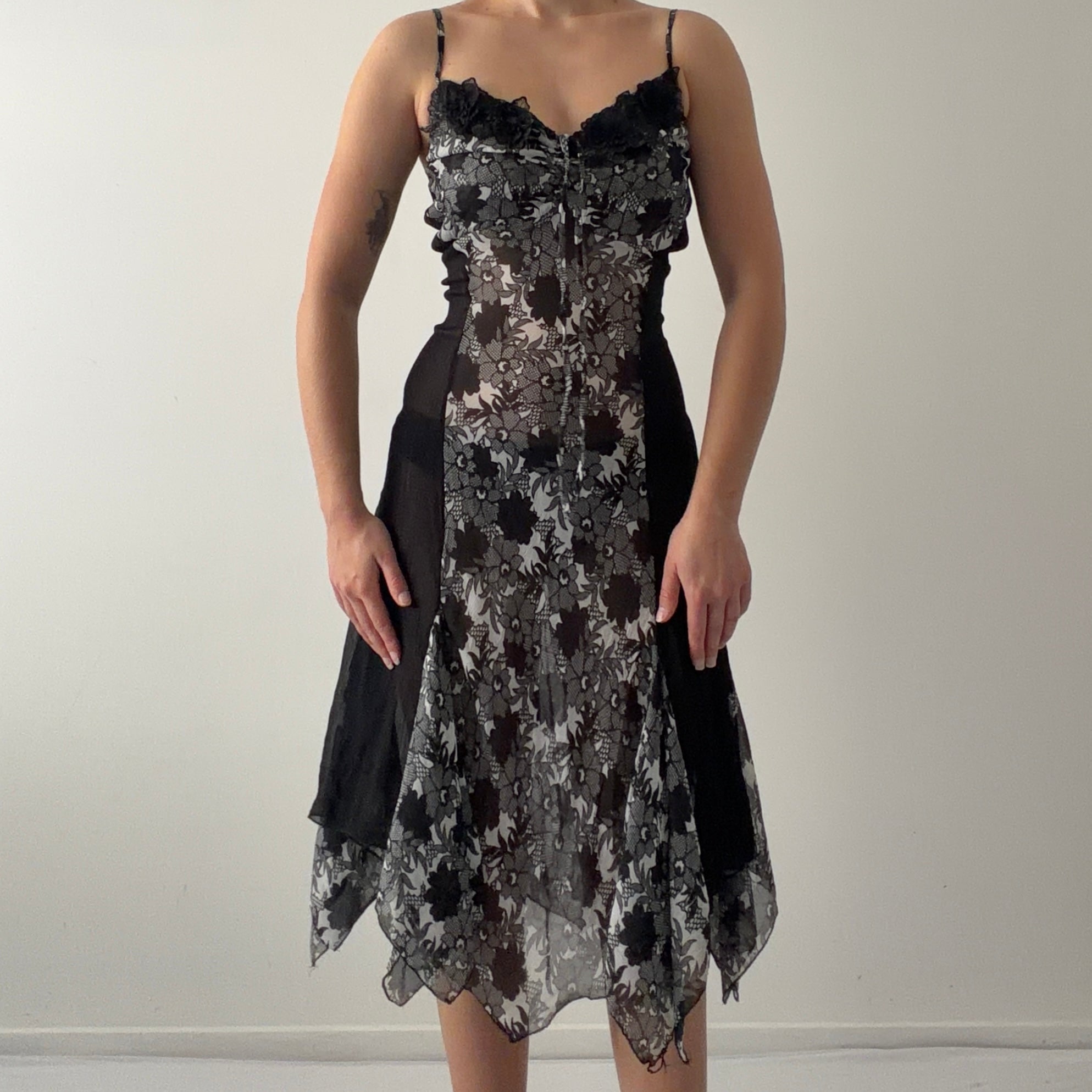 Floral Handkerchief Midi Dress | 10-12