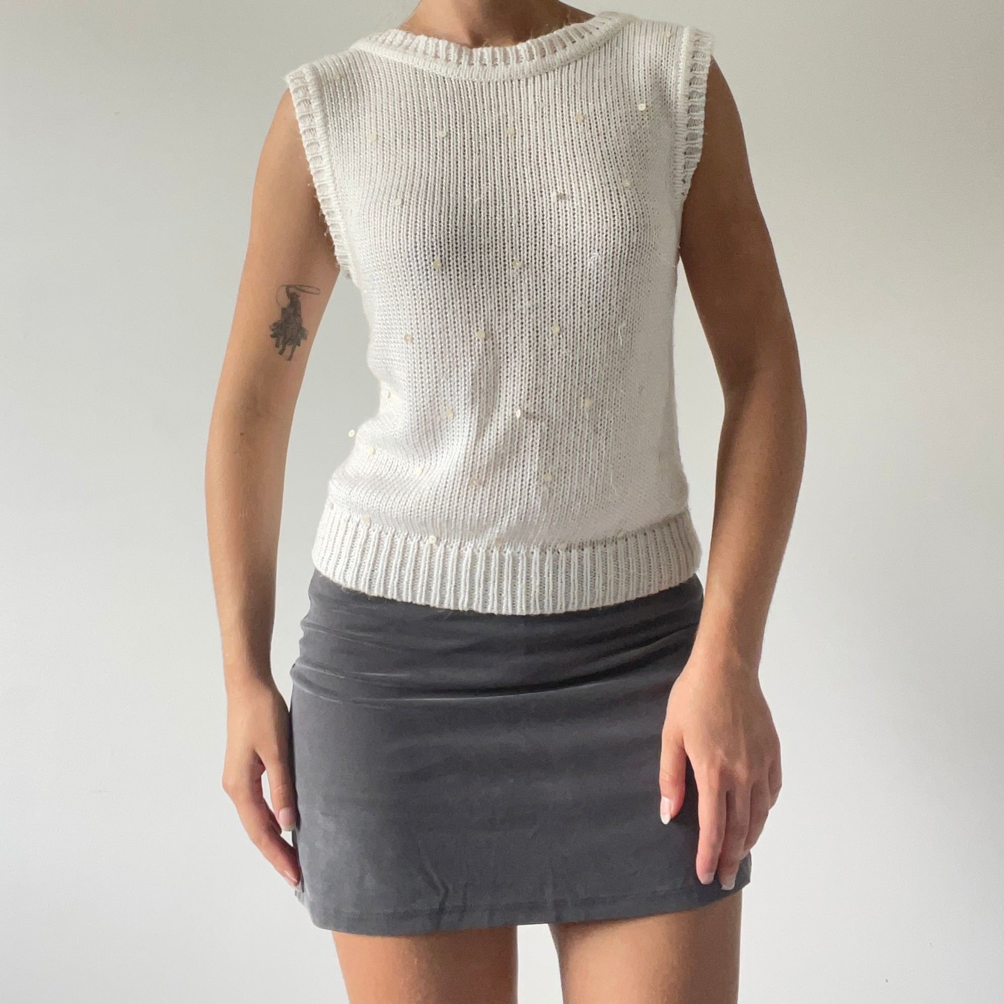 Sequin knit Vest | 8-12