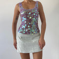 00s Crochet Sequin Top | M