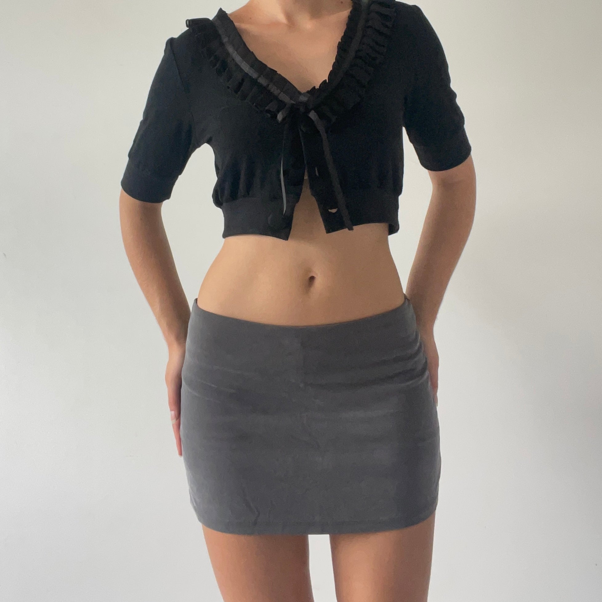 Spiral Cropped Cardigan Top | 8-10