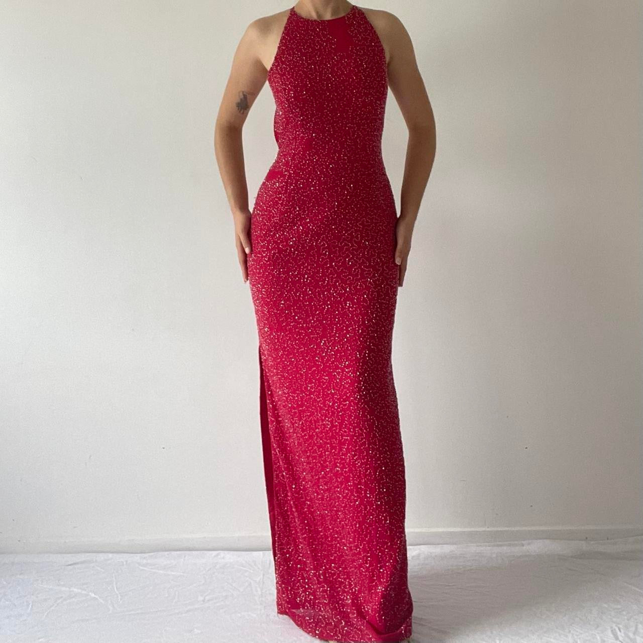 Beaded Maxi Dress | S