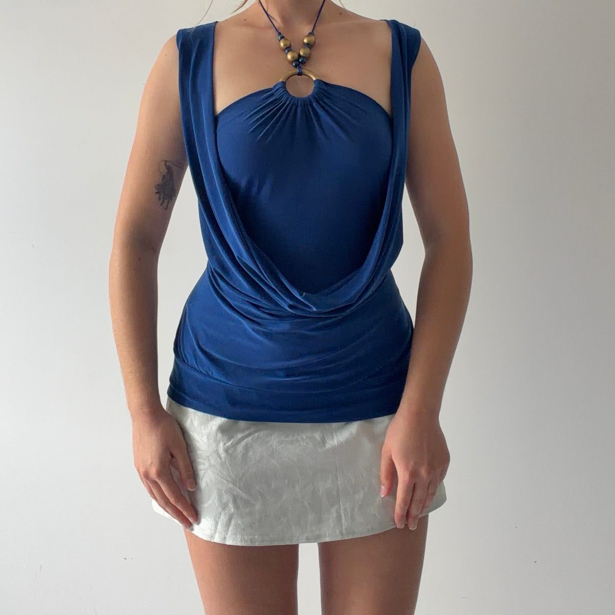 M USA Halter Cowl Top | M