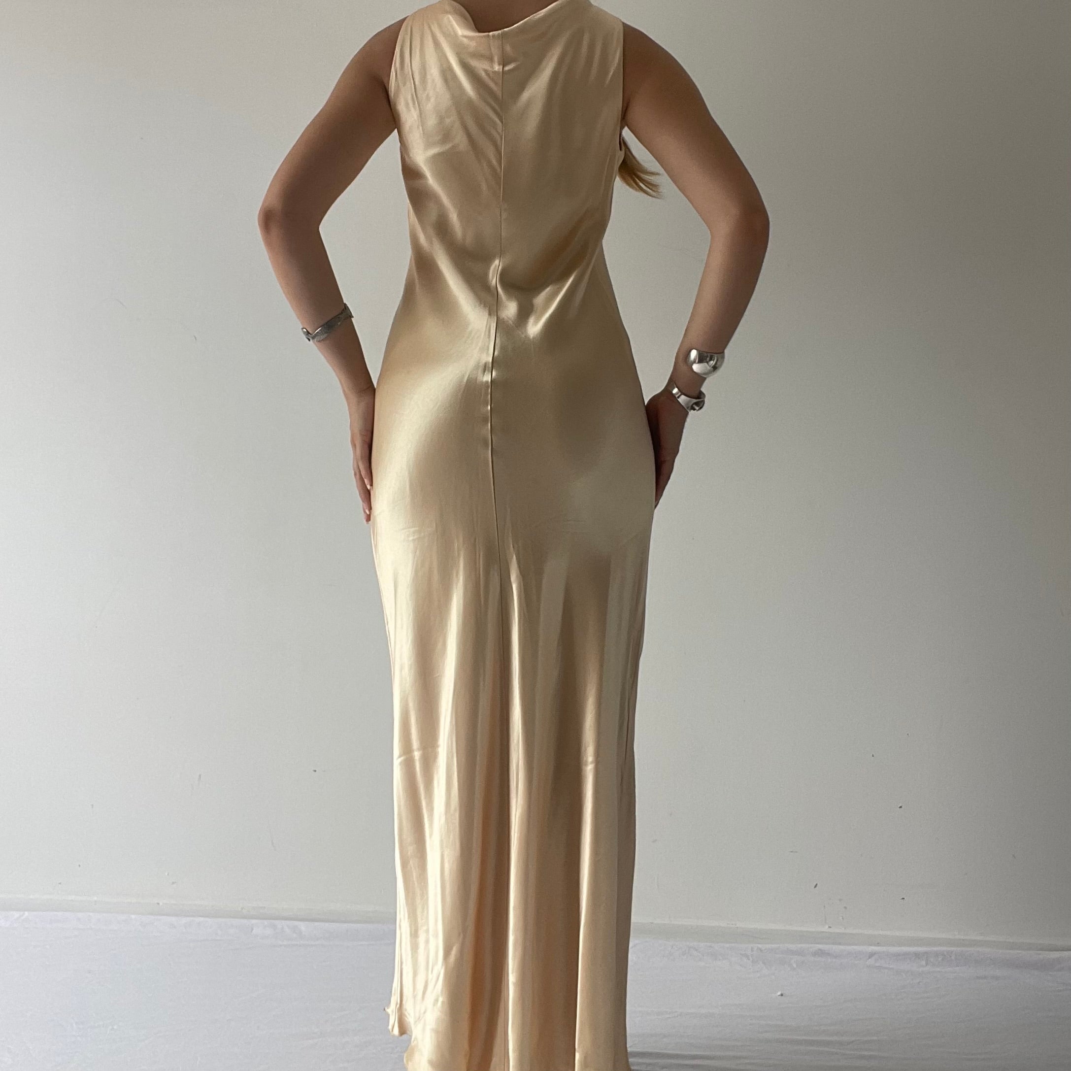 Satin Cowl Slip Dress | 8-10