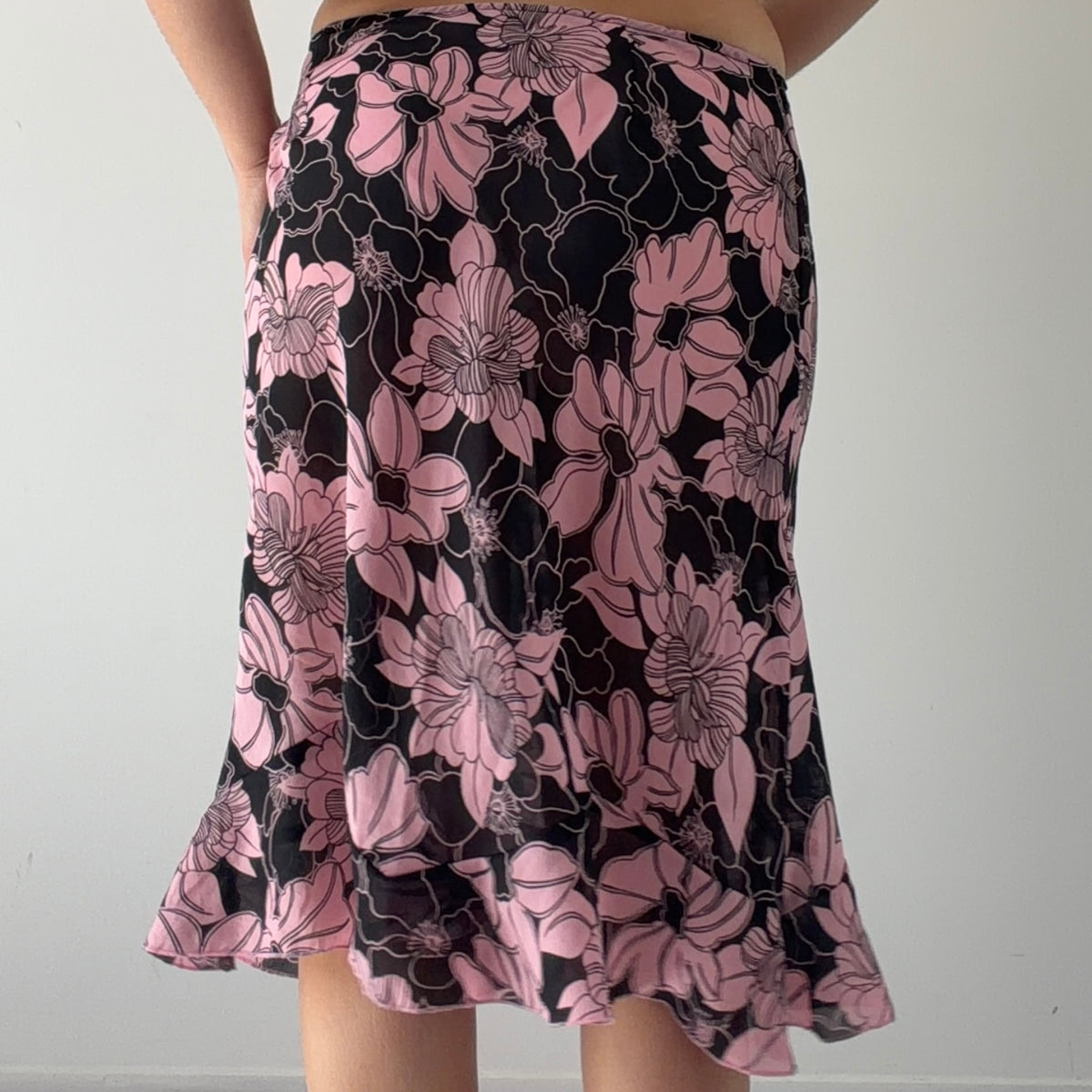 Floral Midi Skirt | M