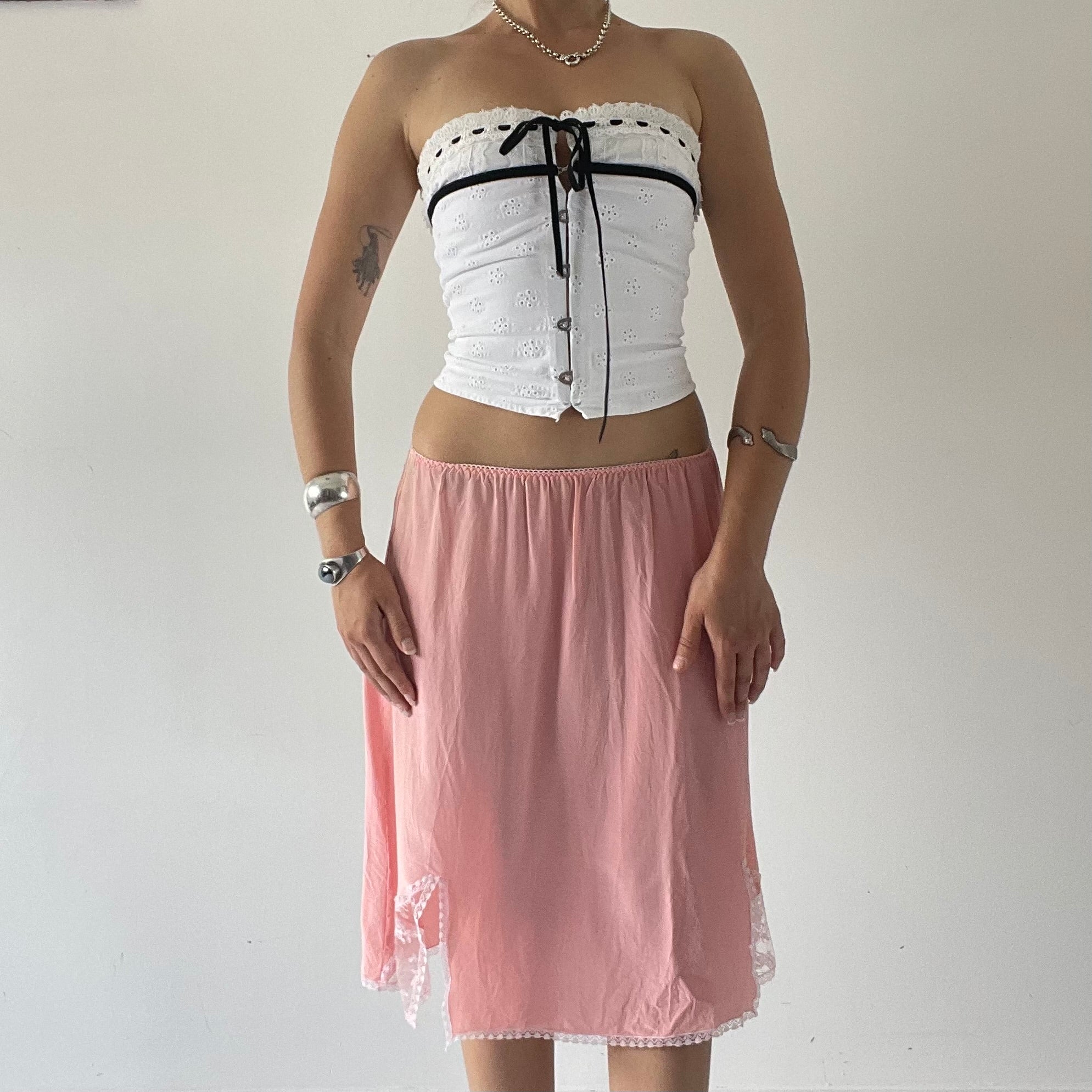 Silk Slip Lace Skirt | 6-10