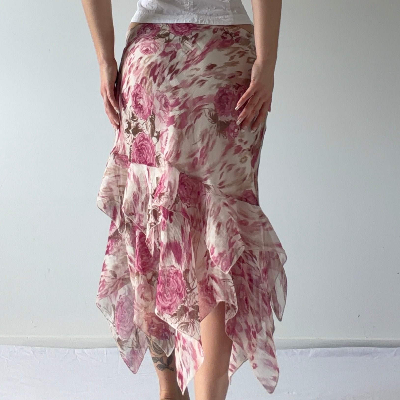 George Asymmetric Ruffle Skirt | XL