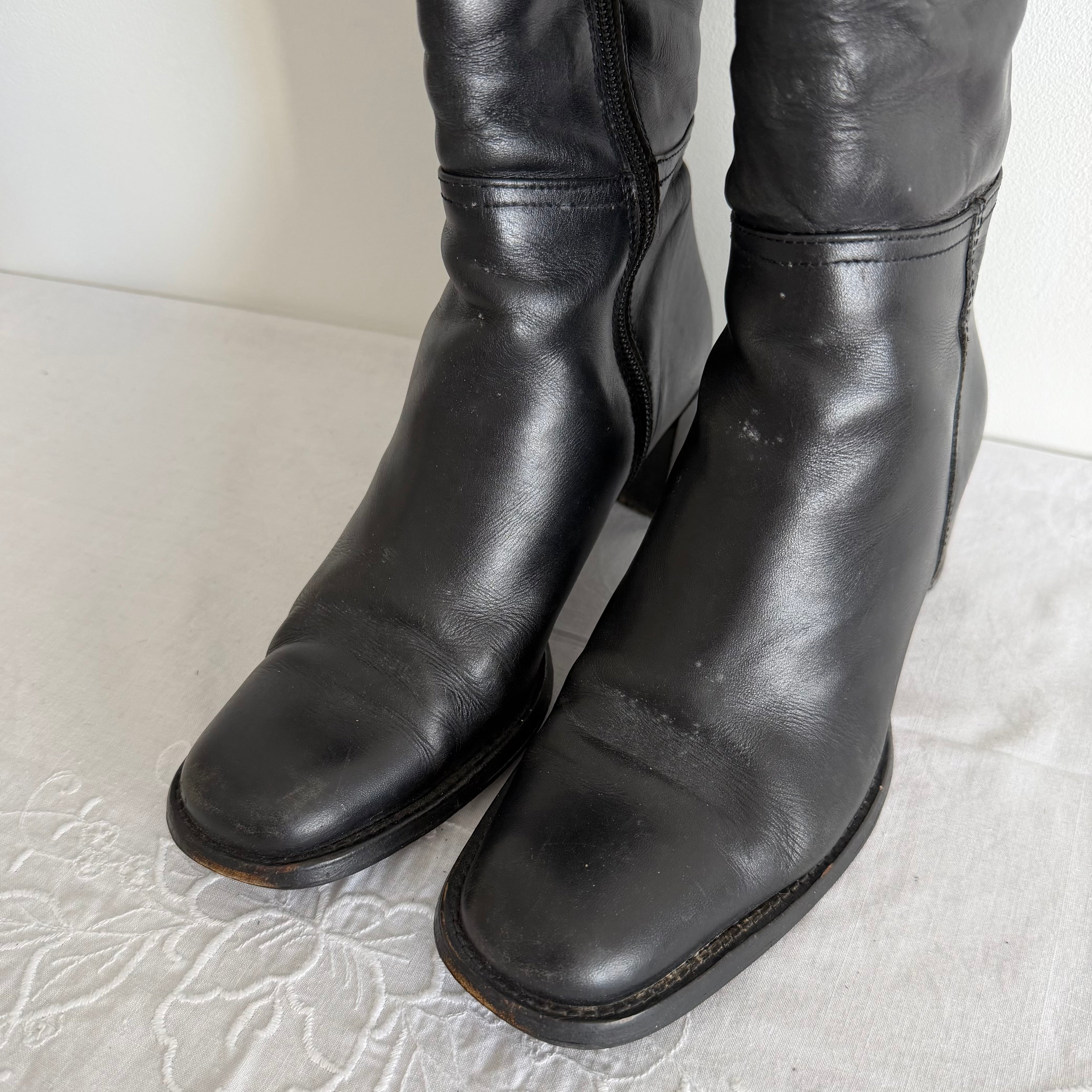 90s Square Toe leather Boots | EU 36 / US 5 / UK 3