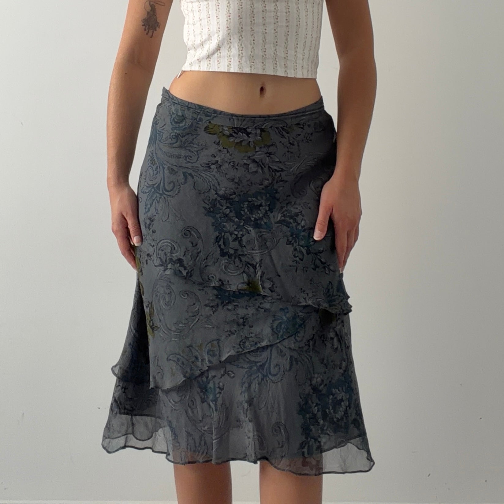 Kate Hill Silk Ruffle Skirt | 6-8