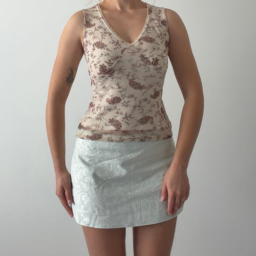 Camaieu Floral Mesh Babydoll Cami | 8-10