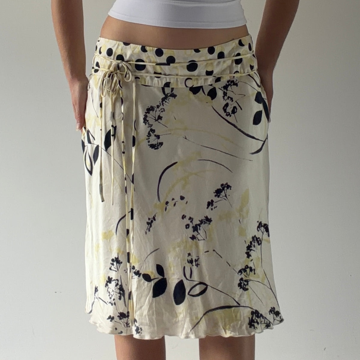 Kenzie Silk Midi Skirt | S-M