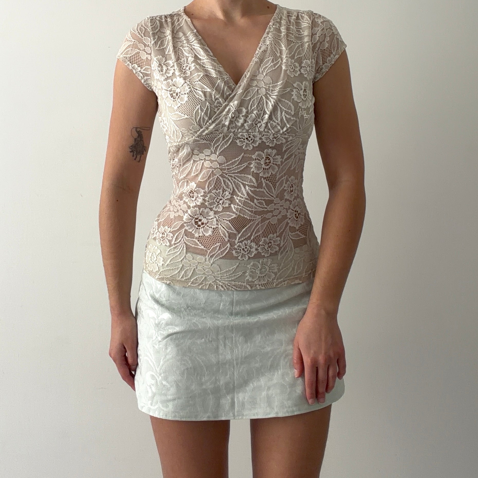 Ann Taylor Lace Babydoll Top | XS