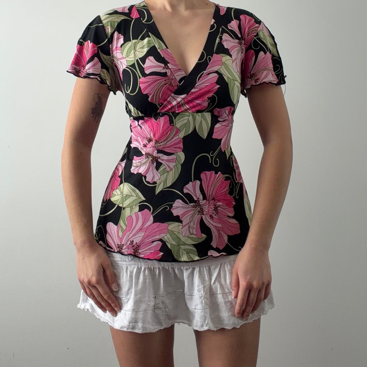 JTB Floral Babydoll Top | S-M